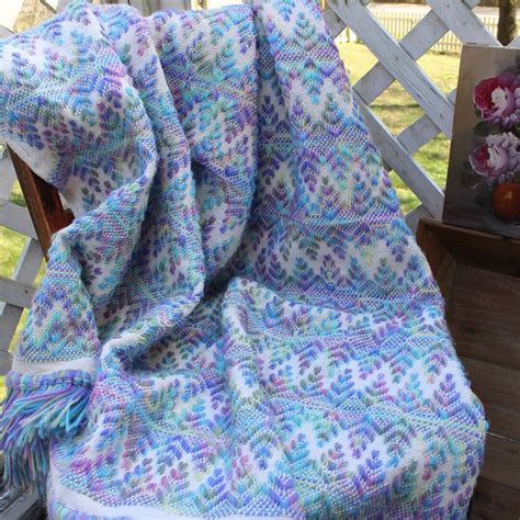 Vintage Huck Weaving Hand Embroidered Blanket Swedish Weave Etsy