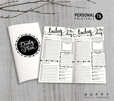 Printable Daily Planner Inserts Personal Daily Planner Etsy Daily