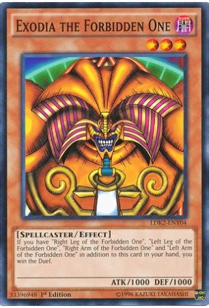 Social security administration public data, the first name exodia was not present. Exodia the Forbidden One - LDK2-ENY04 - Common - Duelshop