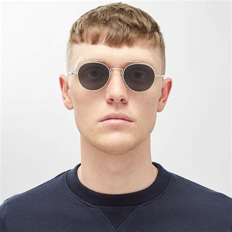 Thom Browne Tb 912 Sunglasses Silver And White Gold End