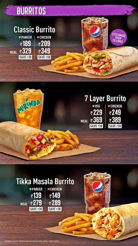 Menu of Taco Bell, Sector 60, Mohali | Dineout