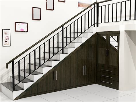 LEMARI BAWAH TANGGA MODEL L | Dian Interior Design