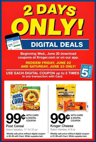 Qp download is quite against the ms, we do not feel any kind of piracy. Kroger Friday & Saturday Digital Deals: 99¢ Kroger Cheese + Post Cereal • Bargains to Bounty