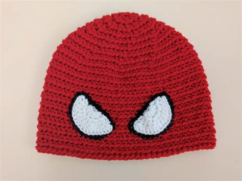 Spiderman Crocheted Hat Etsy