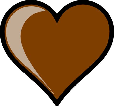 Brown Heart Clip Art at Clker.com - vector clip art online, royalty png image