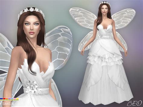 Sims 4 Ccs The Best Wedding Dress Fairy By Beo