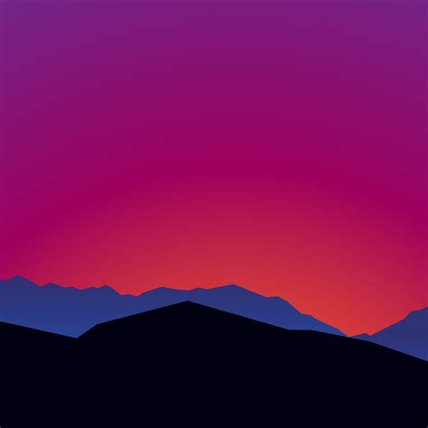 2932x2932 Mountain Landscape Sunset Minimalist 15k Ipad Pro Retina