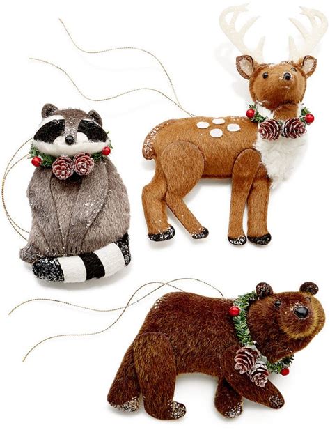 31 Best Woodland Animal Christmas Tree Ornaments Faux Fur Images On