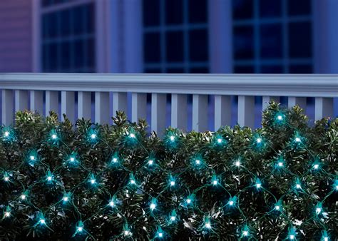 Holiday Time Led Net Light Set Green Wire Blue Bulbs 150 Count