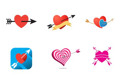 Download Free Arrow Through Heart Vector - Download Free Vector Art, Stock Graphics & Images