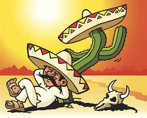 Best Mexican Sleeping Sombrero Illustrations Royalty Free