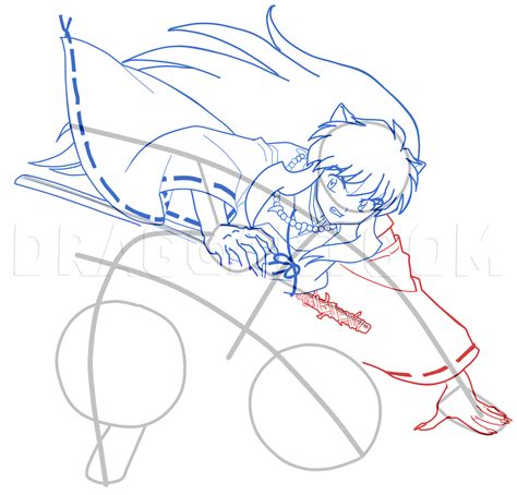 How To Sketch Inuyasha Step By Step Drawing Guide By Catlucker