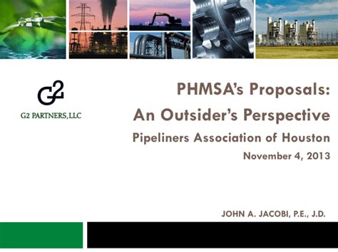 Phmsa`s Proposals An Outsider`s Perspective