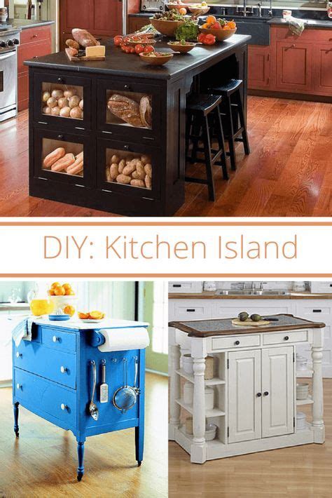 Here the owner got creative with the cabinetry but using glass doors. Two Simple DIY Kitchen Island Designs | Kitchen design diy, Diy kitchen island, Kitchen island ...