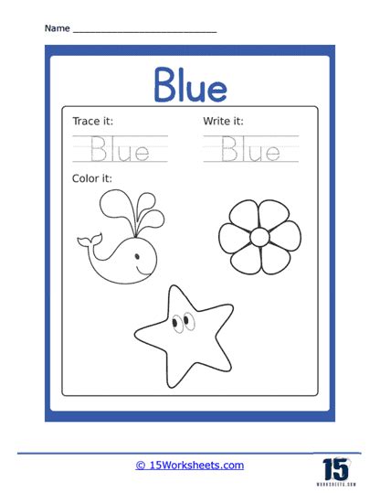 Blue Worksheets 15