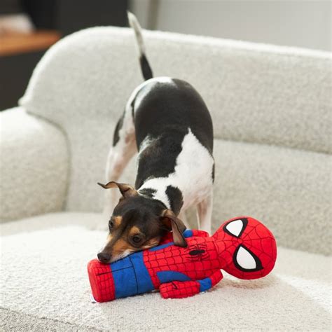 Marvels Spider Man Bottle Plush Squeaky Dog Toy Chewy Disney Pixar