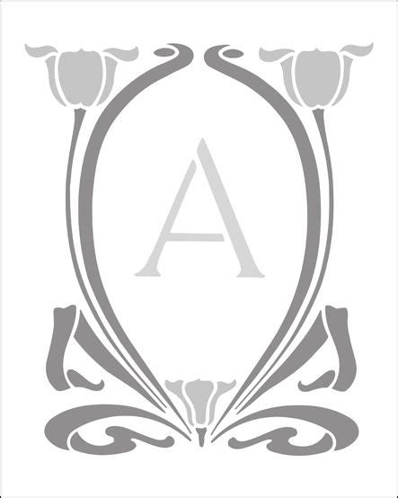 Art Nouveau Monogram Stencil From The Stencil Library Lettering Range