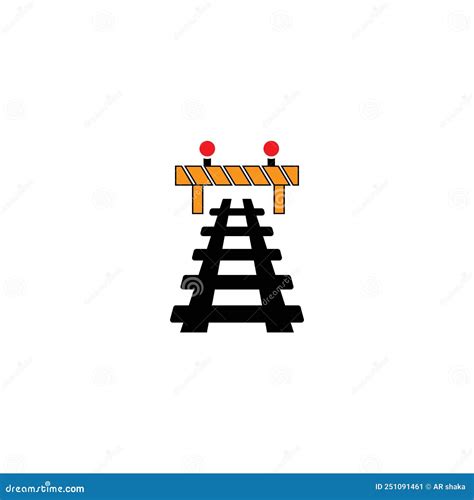 Railroad Logo Vector Icon Design Stock Vector Illustration Of