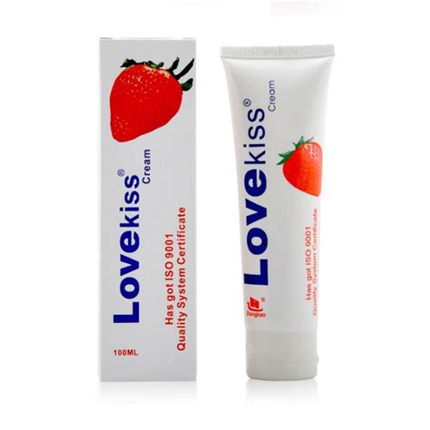 Love Kiss 100ml Strawberry Cream Edible Lubricant Lubricant Blow Job Or