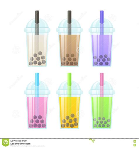 12000+ vectors, stock photos & psd files. Boba Bubble Tea With Straw Background Cartoon Vector ...