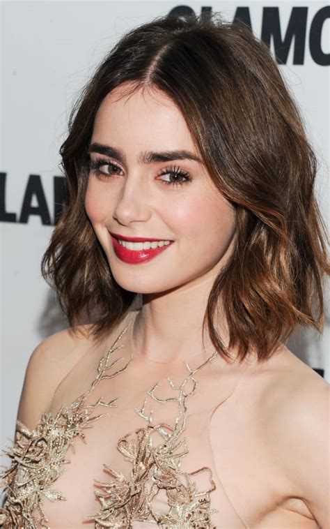 Lily Collins Flawless Lipstick Look At Glamour Awards In Nyc Aol Lifestyle