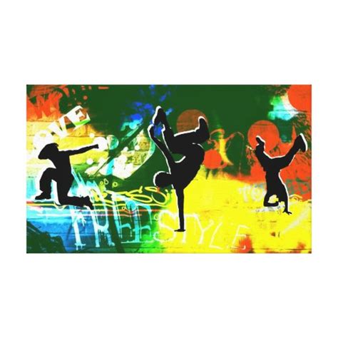 Freestyle Break Dance Graffiti Canvas Zazzle