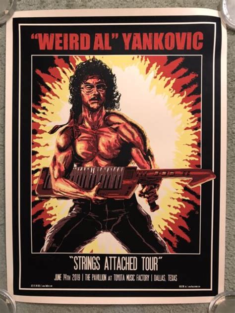Weird Al Yankovic Uhf Rambo Strings Attached Tour Print Poster Mondo