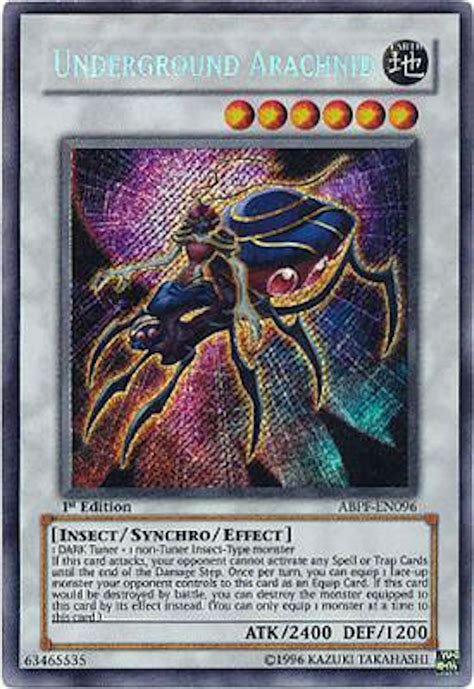 Yu Gi Oh Absolute Powerforce Single Underground Arachnid Secret Rare Da Card World