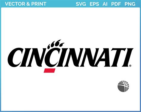 Cincinnati Bearcats College Sports Embroidery Logo In 4 Sizes
