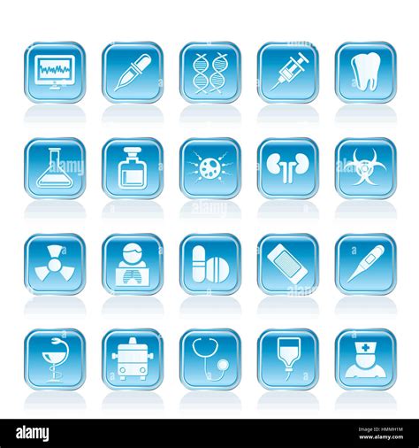 Healthcare Medicine And Hospital Icons Stock Vector Image And Art Alamy