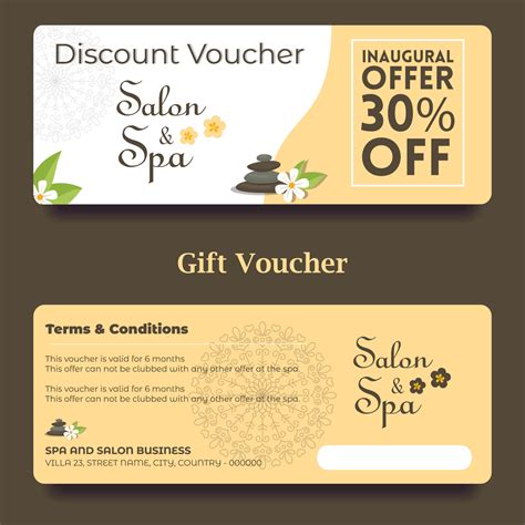 Spa Voucher Vector Art Icons And Graphics For Free Download