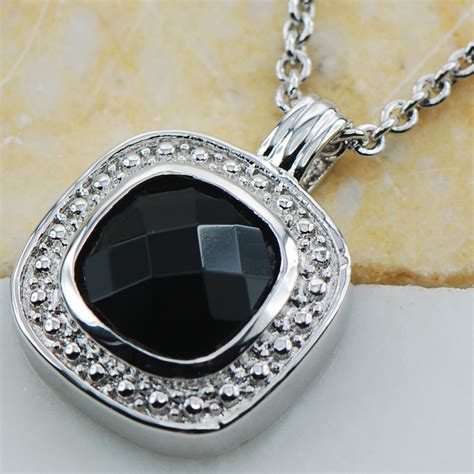 Black Onyx 925 Sterling Silver Fashion Jewelry Pendant Te612 Pendants