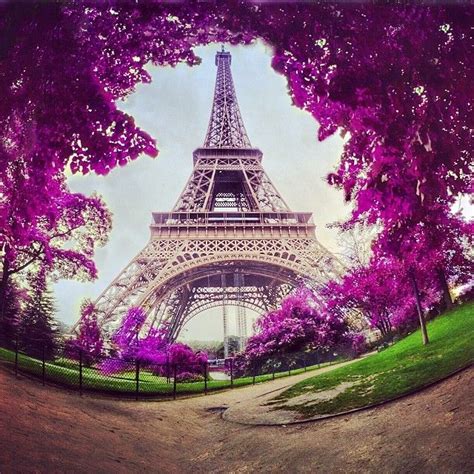 Paris And Purple Is A Perfect Combination Eiffel Tower Paris France