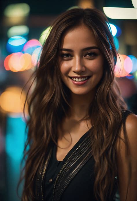 Lexica Highly Detailed Portrait Of 25 Long Brown Hair Wearing Black