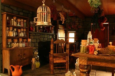 A Witchs Cabin Dolls House Interiors Witch Cabin Cabin Aesthetic
