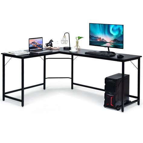 Gymax L Shaped Desk Corner Computer Desk Pc Laptop Gaming