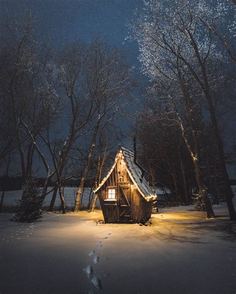 Snow Covered Cabin Pics