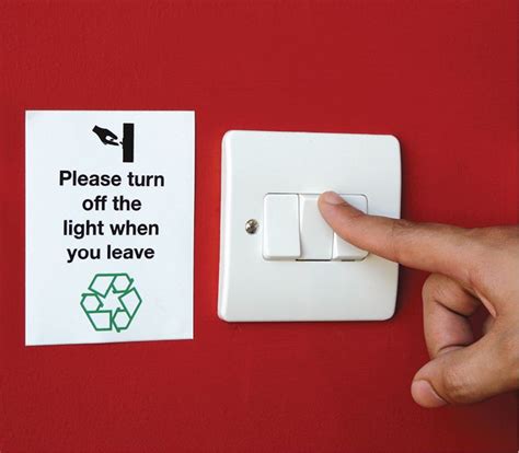 Energy Saving Reminder Sign