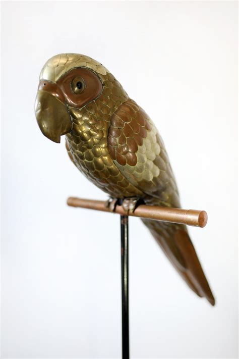 Brass And Copper Parrot By Sergio Bustamante Circa 1970s At 1stdibs