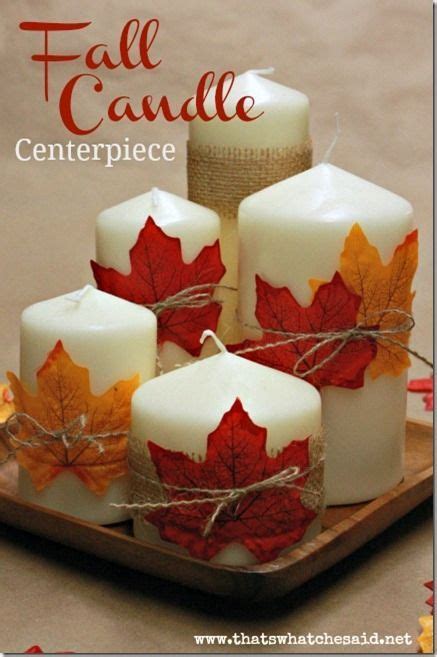Diy Fall Candle Centerpiece Whip It Up In A Fall Candle