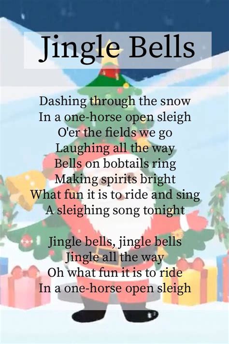 Free Nursery Rhymes Lyrics Sheet Lyrics To Jingle Bells For More
