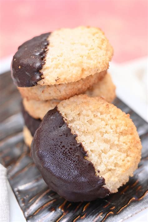 Chocolate Dipped Coconut Macaroons Wishes And Dishes