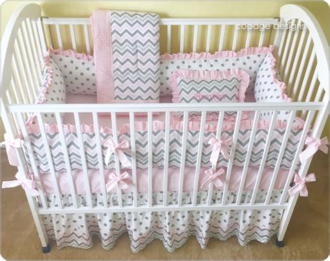 Shop the top 25 most popular 1 at the best prices! Pink and Gray Chevron CRIB BEDDING Set Baby Girl Crib