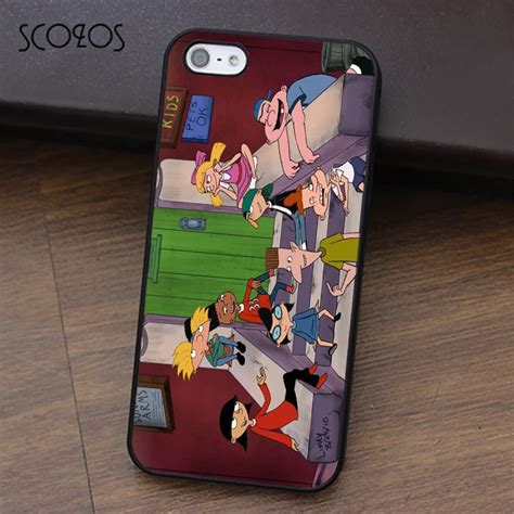 scozos hey arnold phone case for iphone x 4 4s 5 5s se 5c 6 6s 7 8 6and6s plus 7 plus 8 plus