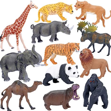 Safari Animals Figures Toys 20 Piece Realistic Plastic Animals