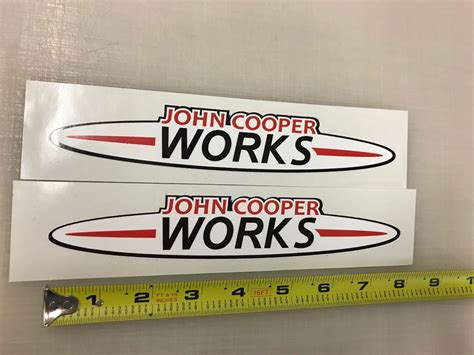 0690 2pcs John Cooper Works Vinyl Decal Printed Sticker