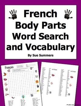 french vocabulary body parts worksheet french body parts les parties