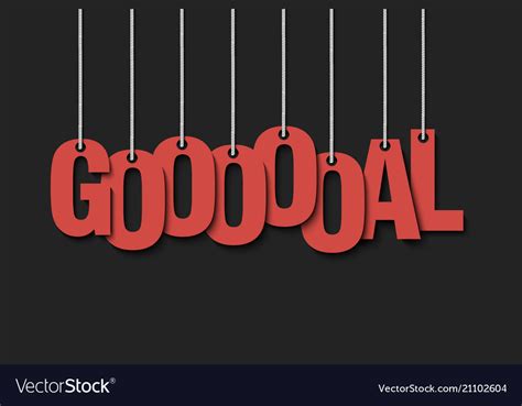 Word Goal Hang On Ropes Royalty Free Vector Image