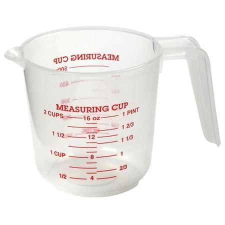 Since a cup of butter is equal to 225 grams, you need to divide the number by 14 grams and you will have approximately 16 grams in a cup. Norpro 2 Cup Plastic Measuring Cup - Walmart.com