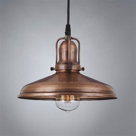 This Antique Pendant Light Fixture Is Made From Real Copper Then Given
